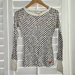 RARE! Vintage Y2K Roxy Checkered Thermal